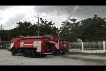 Vận hành thử nghiệm xe cứu hỏa KAMAZ 65115 tại KCN Thuận Đạo - Bến Lức , Long An